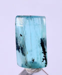 2ct GEM BLUE OPAL SCENIC CABOCHON PERU SEASCAPE PENDANT JEWELRY DENDRITES  BB17