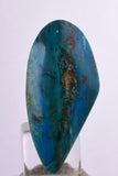 15.5ct GEM BLUE OPAL SCENIC CABOCHON PERU SEASCAPE PENDANT JEWELRY BB264