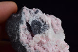 5cms RHODOCHROSITE PAGODA MANGANOAN CALCITE CRYSTALS JORDANITE GALENA PERU RB501