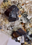 10.2cms TWIN CASSITERITE BRILLIANT CRYSTALS FACET GRADE  BOLIVIA MINERAL EB54