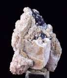 3.8cms PROUSTITE RED RUBY SILVER  MANGANO CALCITE PERU UCHUCCHACUA MINE HB268