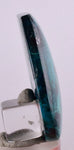 4.3 cms  BLUE CHRYSOCOLLA MALACHITE PERU SCENIC CABOCHON PENDANT BB283