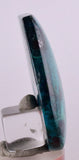 4.3 cms  BLUE CHRYSOCOLLA MALACHITE PERU SCENIC CABOCHON PENDANT BB283