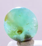 2.5carats GEM SILICA CHRYSOCOLLA CABOCHON CHALCEDONY LILY MINE PERU SCENIC BB240