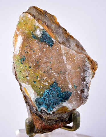 7.9cms DRUZY CHRYSOCOLLA QUARTZ LILY MINE PERU COPPER 2000 DISCOVERY DB40