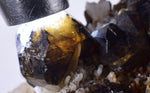 10.2cms TWIN CASSITERITE BRILLIANT CRYSTALS FACET GRADE  BOLIVIA MINERAL EB54