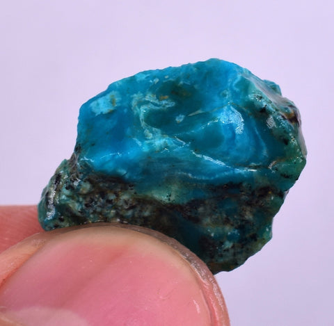 10carats GEM SILICA CHRYSOCOLLA CHALCEDONY PERU HIGH YIELD NEW FIND ROUGH SB164
