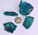 54grs BLUE MALACHITE CHRYSOCOLLA SCULPTURE SCENIC PERU ROUGH DECORATION UB180