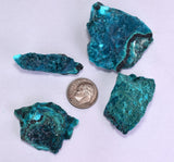 54grs BLUE MALACHITE CHRYSOCOLLA SCULPTURE SCENIC PERU ROUGH DECORATION UB180