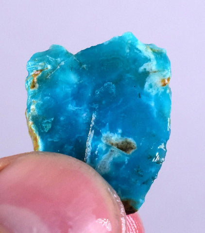 8.5carats GEM SILICA CHRYSOCOLLA CHALCEDONY PERU HIGH YIELD NEW FIND ROUGH SB15