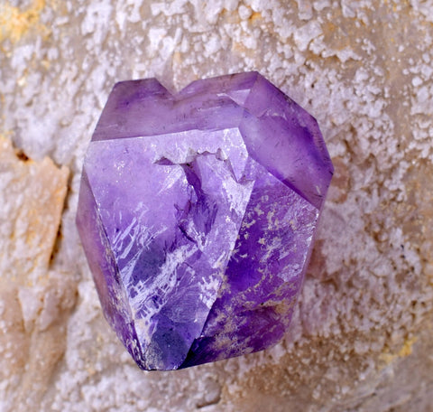 11.7cm TWIN AMETHYST ON JAPAN LAW TWIN QUARTZ MINERAL SPECIMEN PERU UNIQUE AB243