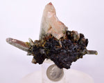 9.3cms QUARTZ EPIDOTE TOURMALINE CRYSTAL MINERAL SPECIMEN QB102