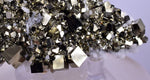 7.1cms PYRITE CUBIC QUARTZ CALCITE PERU SHINY CRYSTALS MINERAL COLLECTOR MB124