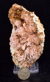 9.9cms ROSE DRUZY QUARTZ BRIGHT CRYSTALS CATHEDRAL BOTRYOIDAL PERU NEW FIND QB41