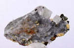 3.9cms APATITE SIDERITE QUARTZ CRYSTALS CHALCOPYRITE BORNITE PYRITE PERU AB03