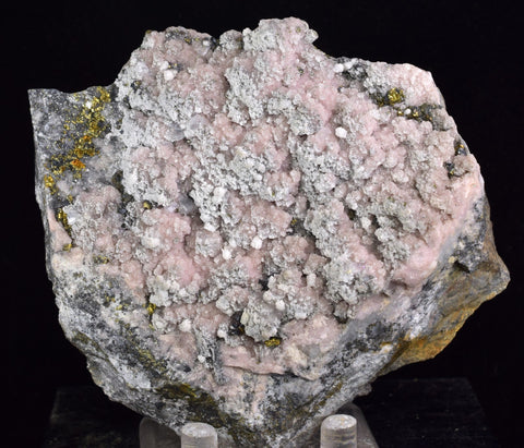10.4cm RHODOCHROSITE CRYSTALS PYRITE PERU  MINERAL SPECIMEN RB601