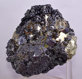 10cms PYRITE CUBIC GALENA BOURNONITE PERU CRYSTALS MINERAL SPECIMEN MB135