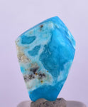 4cts GEM SILICA CHRYSOCOLLA CHALCEDONY POLISHED PERU NEW FIND BB338