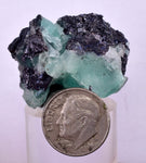 3.3cms GEOCRONITE GREEN FLUORITE CRYSTAL PERU MILPO ATACOCHA PERU SHINY KB29