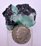 3.3cms GEOCRONITE GREEN FLUORITE CRYSTAL PERU MILPO ATACOCHA PERU SHINY KB29