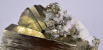 8.5cms PYRITE CUBIC QUARTZ CALCITE PERU SHINY CRYSTALS MINERAL COLLECTOR MB112