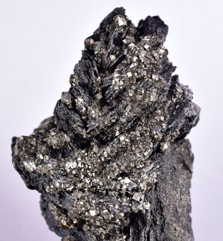 6.5cms PYRITE PYRRHOTITE PERU SHINY CRYSTALS SAMPLE MINERAL SPECIMEN MB75