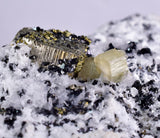 10.5cms GEM PYRITE APATITE SCHEELITE (?) SPHALERITE QUARTZ PERU CRYSTALS MB129