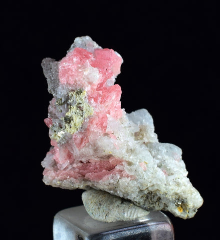 2.5cms RHODOCHROSITE FLUORITE PYRITE CHINA CRYSTAL RHOMBOHEDRAL MINIATURE RB634