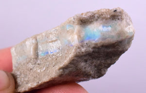 19 grams FIRE OPAL AUSTRALIA PRECIOUS BLUE FIRE OPAL COBBER MATRIX JEWELRY OB65