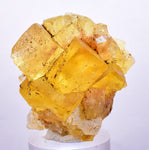 3.8cms GEM YELLOW FLUORITE SHINY CRYSTAL AHOULI MOROCCO MINERAL SPECIMEN KB44