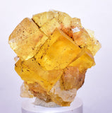 3.8cms GEM YELLOW FLUORITE SHINY CRYSTAL AHOULI MOROCCO MINERAL SPECIMEN KB44