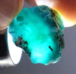 5.5Carats GEM SILICA CHRYSOCOLLA CHALCEDONY PERU HIGH YIELD NEW FIND ROUGH SB82