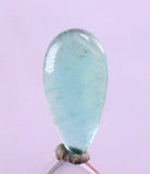1ct GEM BLUE OPAL SCENIC CABOCHON PERU SEASCAPE PENDANT JEWELRY DENDRITES  BB151