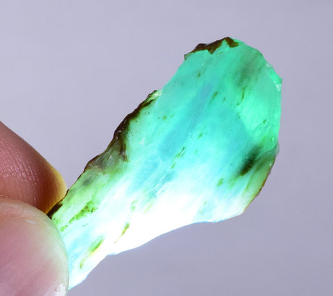 3.2 grams GEM BLUE OPAL PERU SLAB SCENIC SEASCAPE MINERAL SPECIMEN OB56