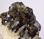 12cms GALENA QUARTZ PYRITE CRYSTAL CUBIC PERU MINERAL SPECIMEN  GB37