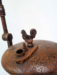 46cm  LENTICULAR MINERS LAMP FRANCE CLOZET TUNNEL RARE LANTERN IRON CAST NB05