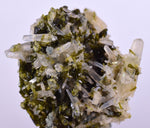 3.8cms EPIDOTE QUARTZ CRYSTALS PERU CLUSTER COLLECTOR GREEN COLOR MINERAL CB145