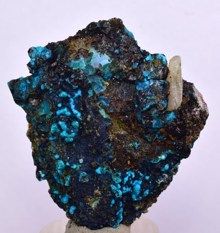 4.3cms QUARTZ CHRYSOCOLLA TENTADORA MINE PERU GRAPE BOTRYOIDAL CRYSTAL CB151