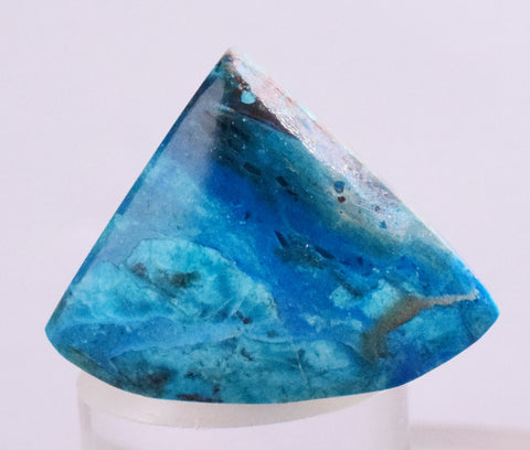 27.5ct GEM BLUE OPAL SCENIC CABOCHON PERU SEASCAPE PENDANT JEWELRY BB161