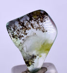 LOT 11 GEM BLUE OPAL SCENIC TUMBLED PERU SEASCAPE PENDANT DENDRITES  BB330