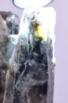 8.8cms GEM QUARTZ TWIN NATURAL CHLORITE INCLUDED PHANTOM CRYSTAL PERU  QB29