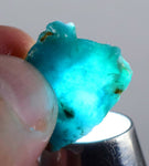 8.5carats GEM SILICA CHRYSOCOLLA CHALCEDONY PERU HIGH YIELD NEW FIND ROUGH SB15