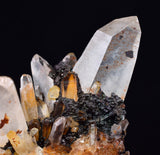 4.7cms HEMATOID JAPAN LAW QUARTZ  GOETHITE MINERAL SPECIMEN PERU QB114