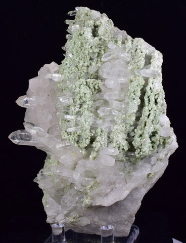 13cms FUCHSITE MUSCOVITE QUARTZ RARE CRYSTAL CHROMIUM MINERAL SPECIMEN PERU KB52