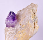 11.7cm TWIN AMETHYST ON JAPAN LAW TWIN QUARTZ MINERAL SPECIMEN PERU UNIQUE AB243