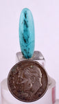 4.5ct GEM BLUE OPAL SCENIC CABOCHON PERU SEASCAPE PENDANT JEWELRY BB295