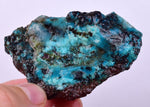 61grs GEM SILICA CHRYSOCOLLA SCENIC PERU CHALCEDONY COPPER MINERALS ROUGH SB187