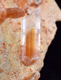 6.8cms LIMONITE IN SELENITE CRYSTAL COLLECTOR PERU MINERAL SPECIMEN TB108
