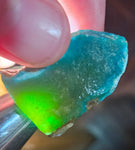 17grs GEM SILICA CHRYSOCOLLA LILY MINE PERU CHALCEDONY QUARTZ BLUE ROUGH SB140