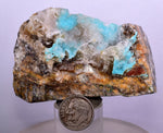 7.2cms DRUZY CHRYSOCOLLA QUARTZ PERU COPPER MINERAL SPECIMEN COLLECTOR DB68